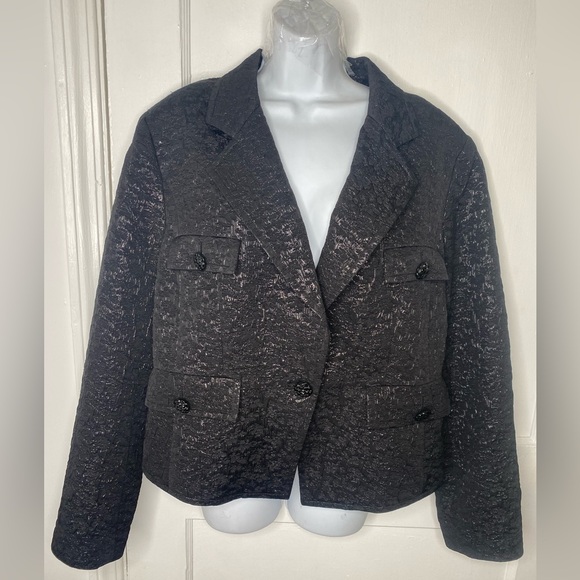 St. John Jackets & Blazers - St. John Couture Designer Textured Black Women's Blazer Luxury Jacket